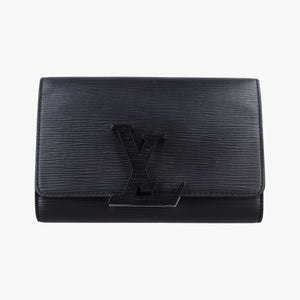 Pre-owned Louis Vuitton Pochette Louise PM Noir Epi M41275 clutchbag | stylenewstar
