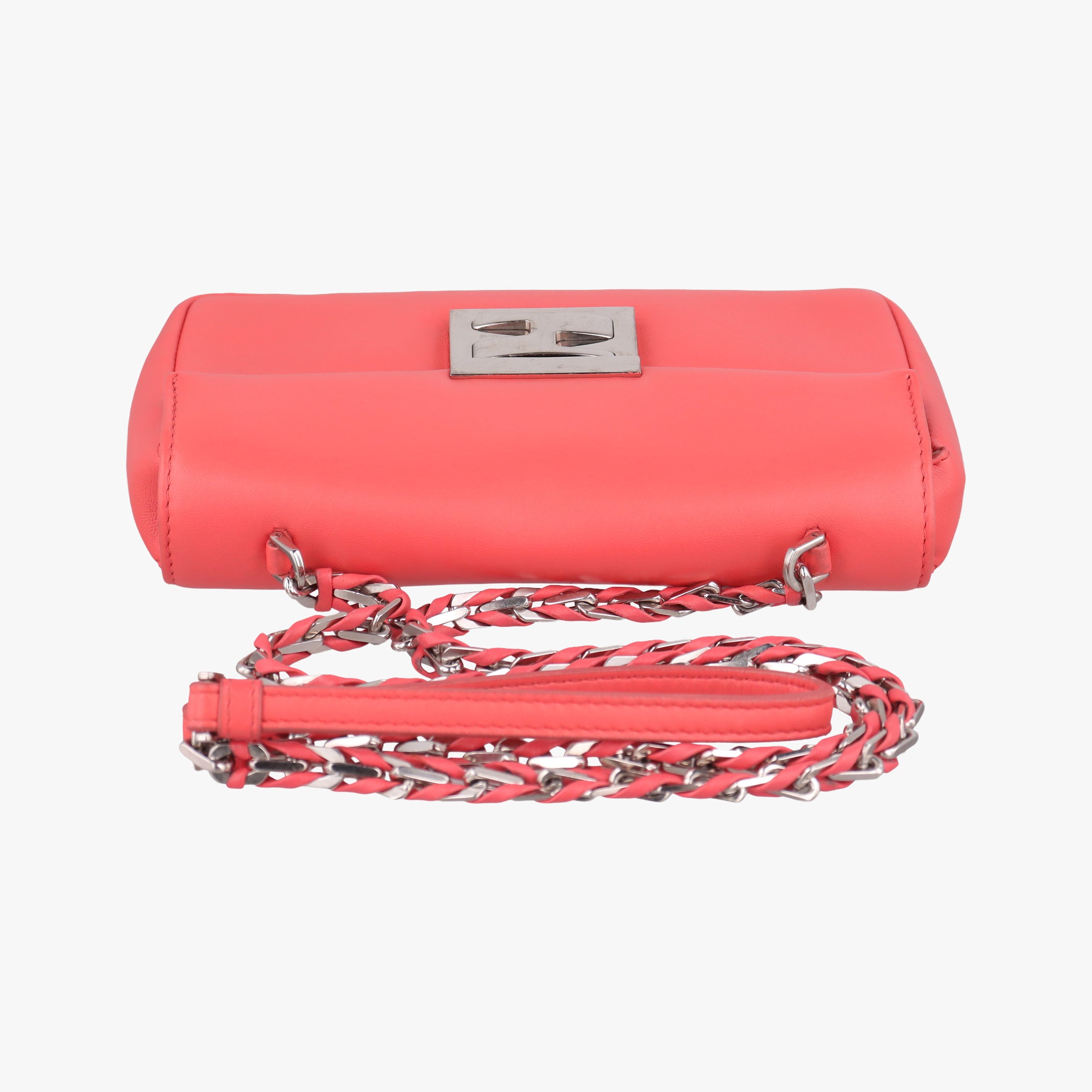 Pre-owned Fendi Mini Be Baguette Orange Leather 8M0315 shoulderbag | stylenewstar