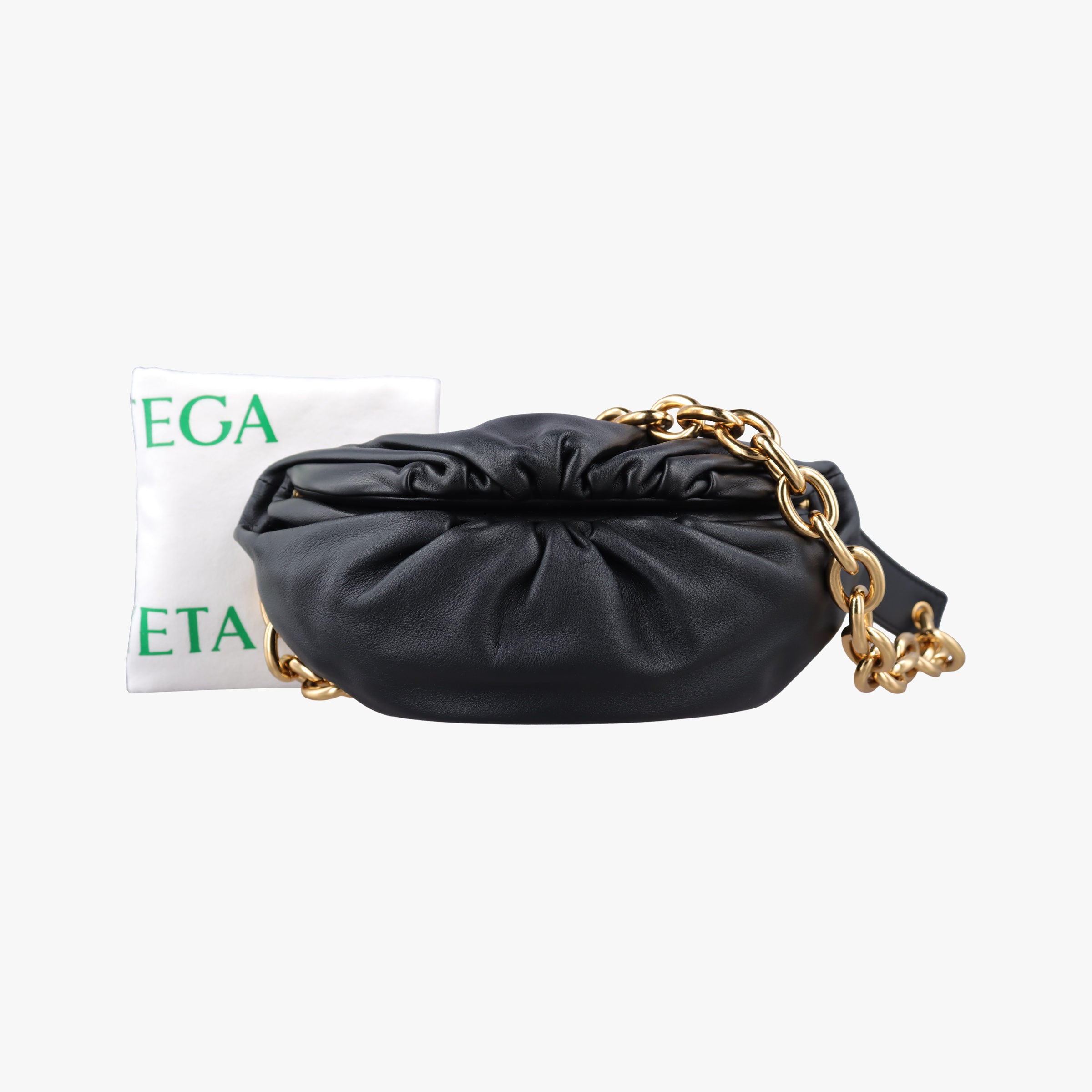 Secondhand Bottega Veneta The Chain Pouch Black Lambskin  shoulderbag | stylenewstar