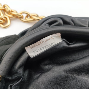 Secondhand Bottega Veneta The Chain Pouch Black Lambskin  shoulderbag | stylenewstar