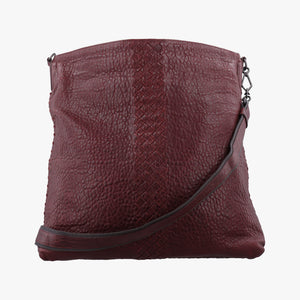 Pre-owned Bottega Veneta Intrecciato Burgundy Leather  shoulderbag | stylenewstar