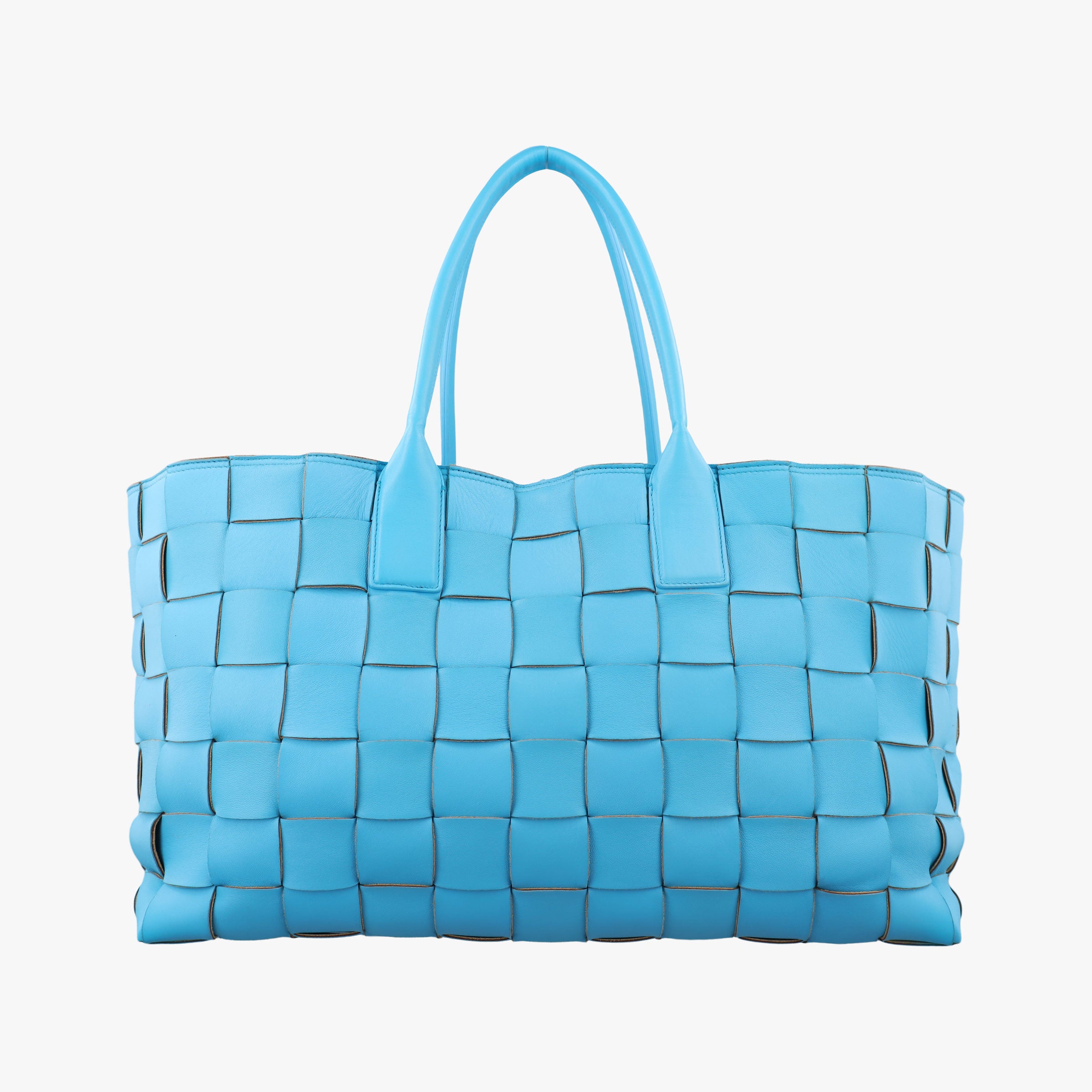 Secondhand Bottega Veneta padded intrecciato Blue lambskin  handbag | stylenewstar