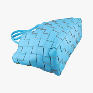 Secondhand Bottega Veneta padded intrecciato Blue lambskin  handbag | stylenewstar