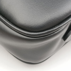Pre-owned Miu Miu logo Black leather  bum bag/waist bag | stylenewstar