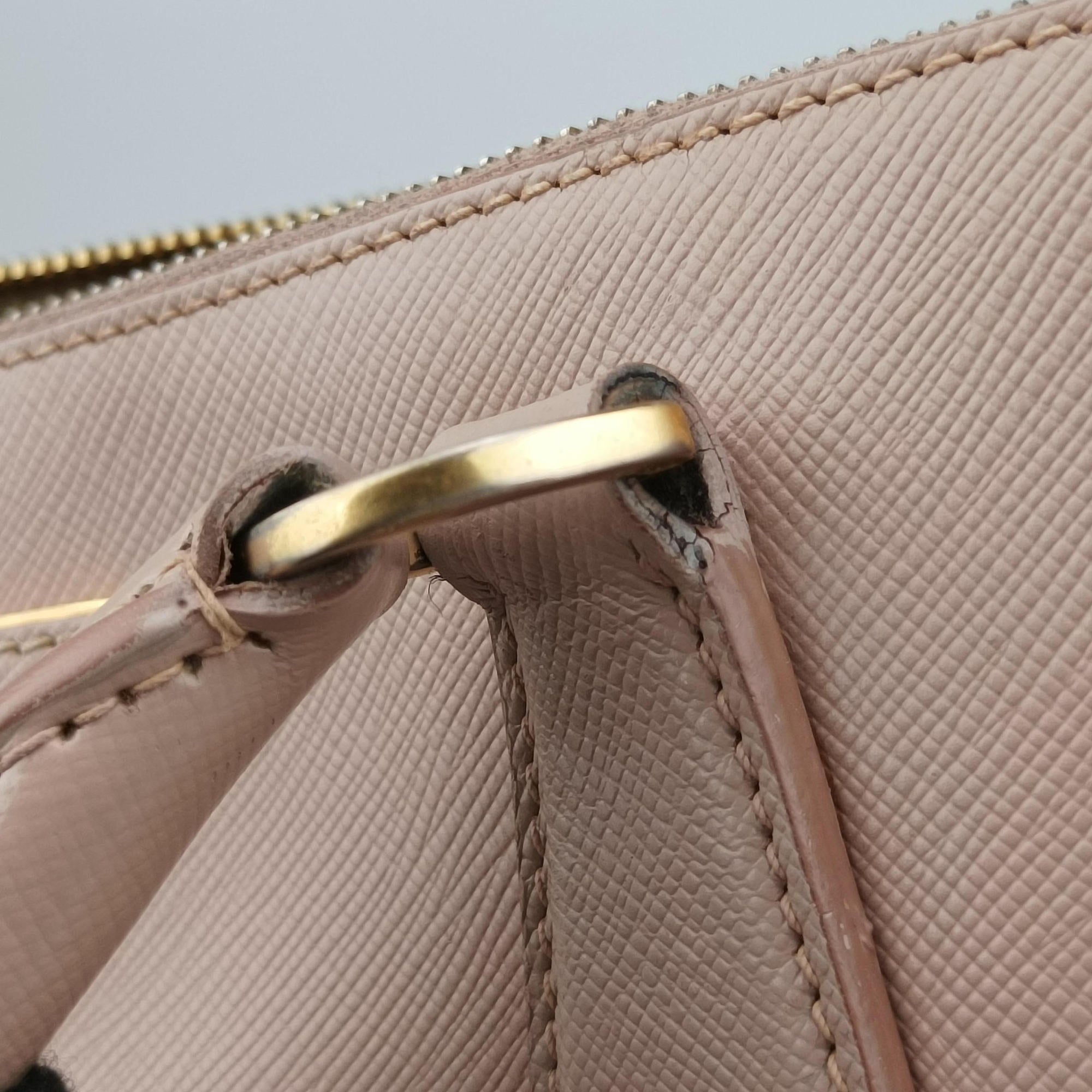 Pre-owned Prada Galleria Pink SAFFIANO Leather BN2274 handbag | stylenewstar