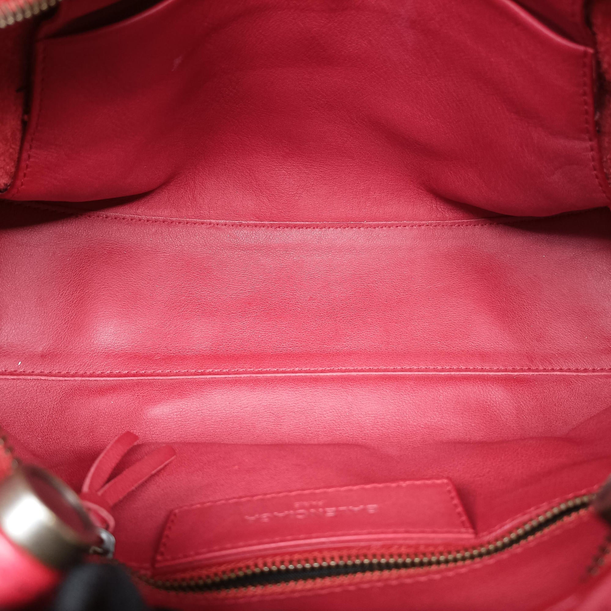 Secondhand Balenciaga Blackout City Red Leather  shoulderbag | stylenewstar