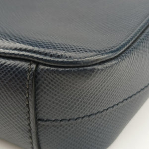 Vintage Prada Stripe Navy × Blue × Gray Saffiano Leather  shoulderbag | stylenewstar