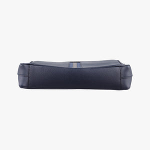 Vintage Prada Stripe Navy × Blue × Gray Saffiano Leather  shoulderbag | stylenewstar