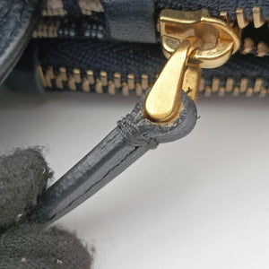 Pre-owned Christian Dior Saddle Navy Jacquard×Leather  shoulderbag | stylenewstar