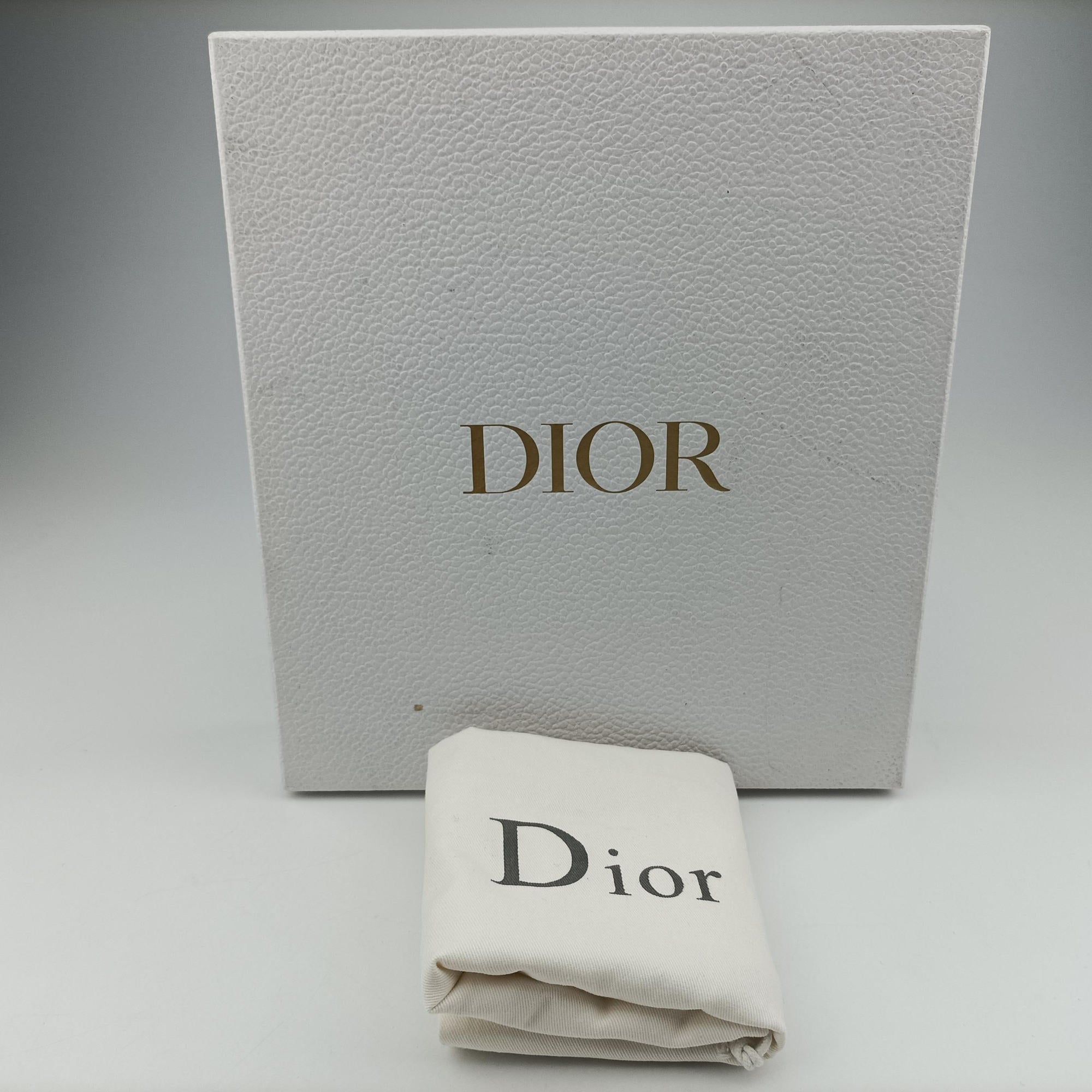 Pre-owned Christian Dior Saddle Navy Jacquard×Leather  shoulderbag | stylenewstar