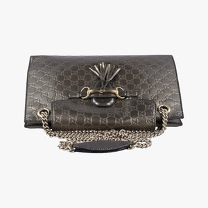 Pre-owned Gucci Emily Dark gold Patent Leather 295403 shoulderbag | stylenewstar