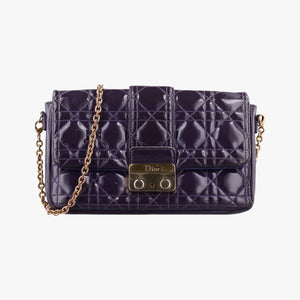 Vintage Christian Dior Miss Dior Cannage New Rock Purple Patent  shoulderbag | stylenewstar