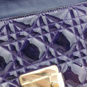 Vintage Christian Dior Miss Dior Cannage New Rock Purple Patent  shoulderbag | stylenewstar