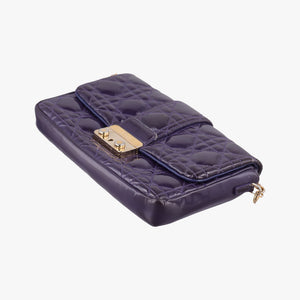 Vintage Christian Dior Miss Dior Cannage New Rock Purple Patent  shoulderbag | stylenewstar