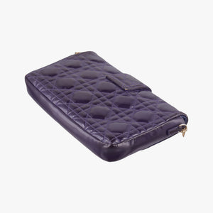 Vintage Christian Dior Miss Dior Cannage New Rock Purple Patent  shoulderbag | stylenewstar