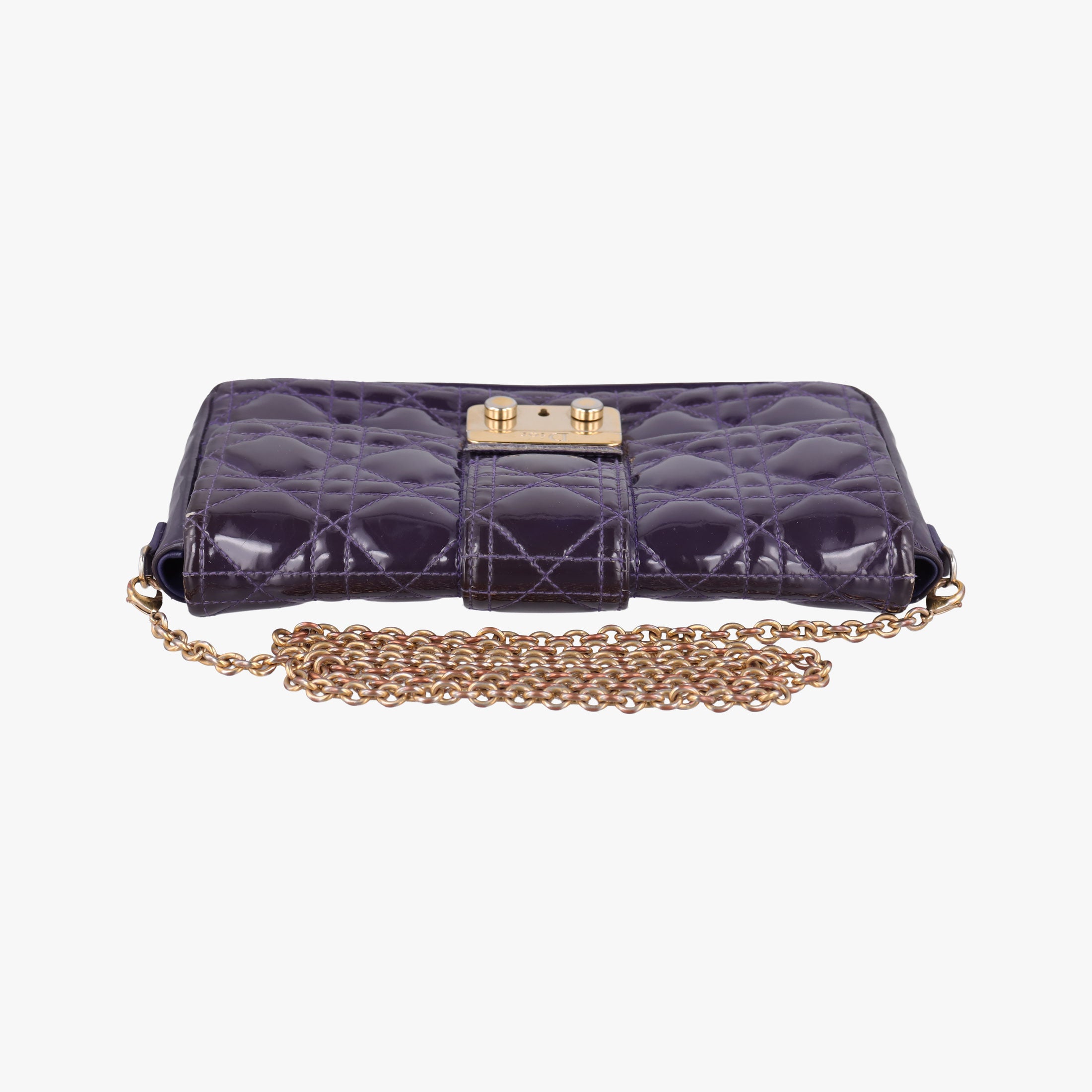 Vintage Christian Dior Miss Dior Cannage New Rock Purple Patent  shoulderbag | stylenewstar