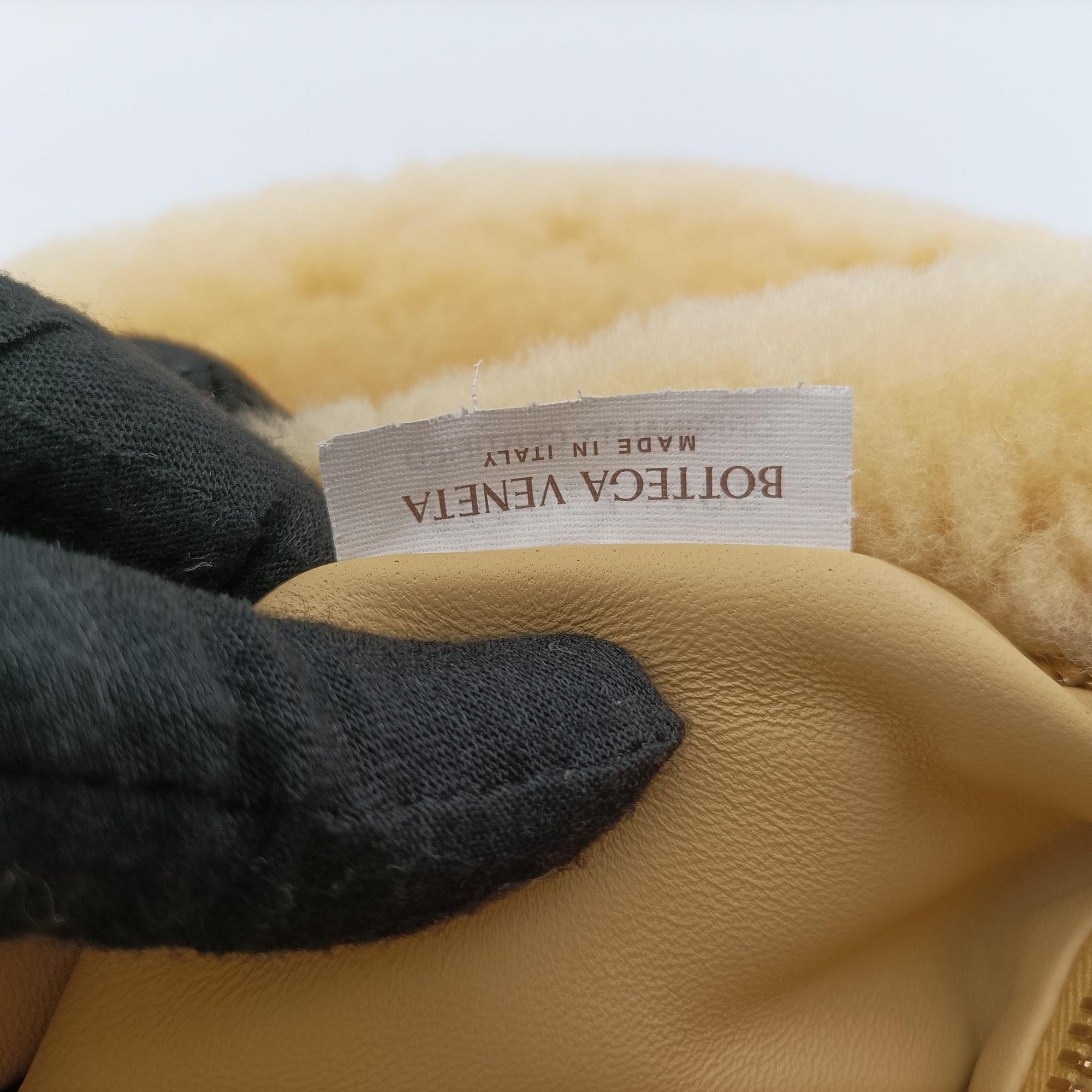 Pre-owned Bottega Veneta The Jodie Yellow Fur  handbag | stylenewstar