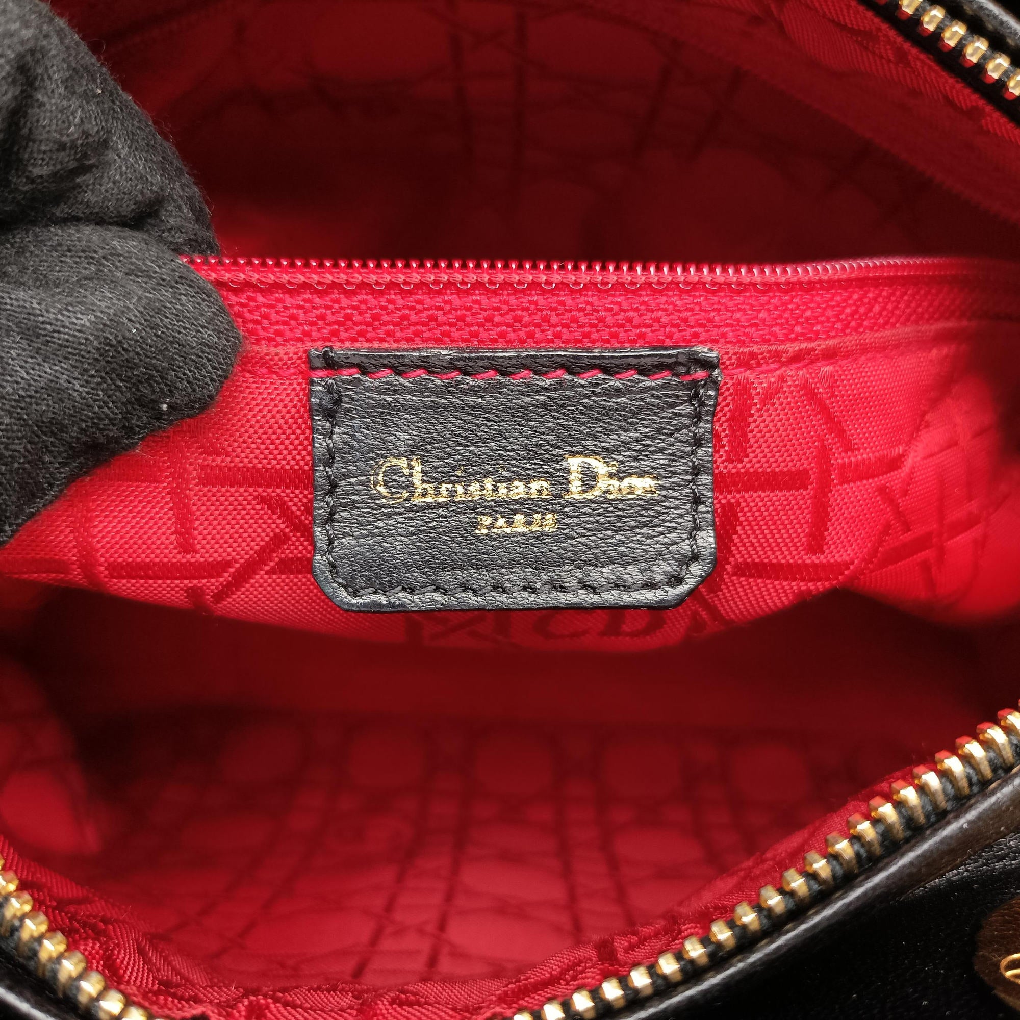 Pre-owned Christian Dior Lady Dior Black lambskin  handbag | stylenewstar