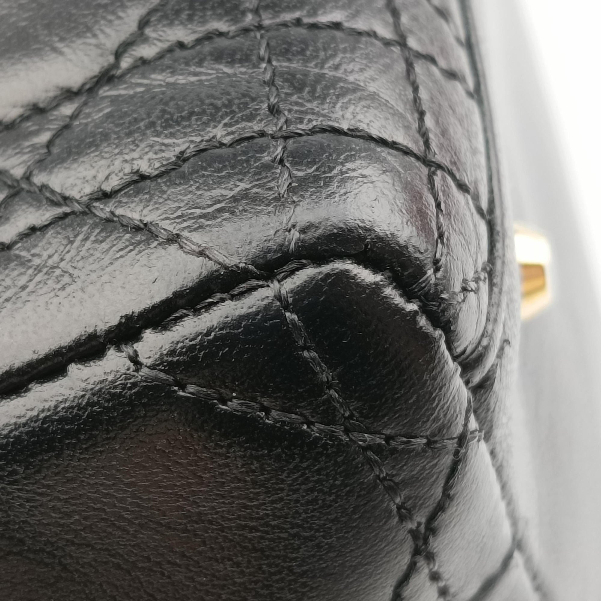 Pre-owned Christian Dior Lady Dior Black lambskin  handbag | stylenewstar