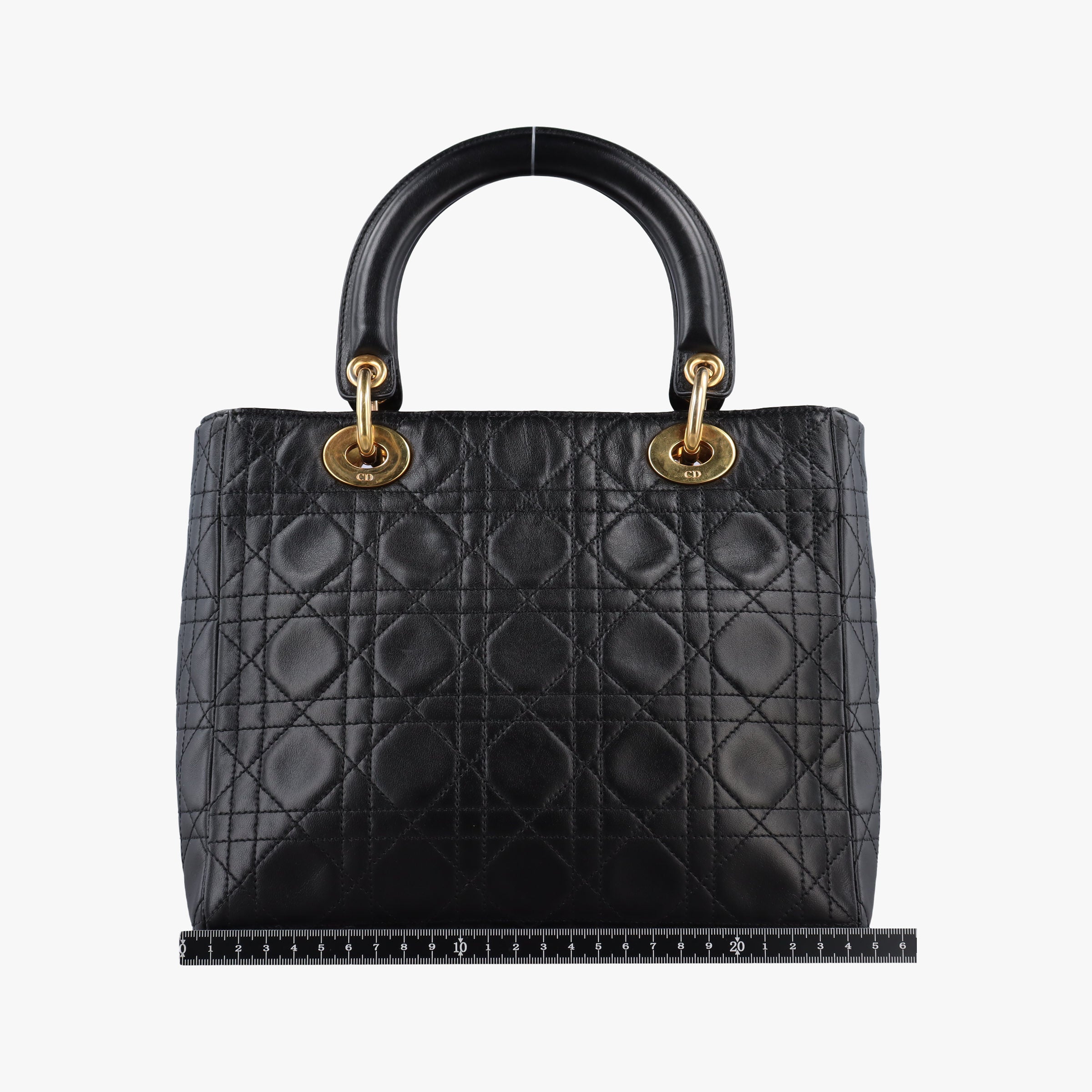 Pre-owned Christian Dior Lady Dior Black lambskin  handbag | stylenewstar