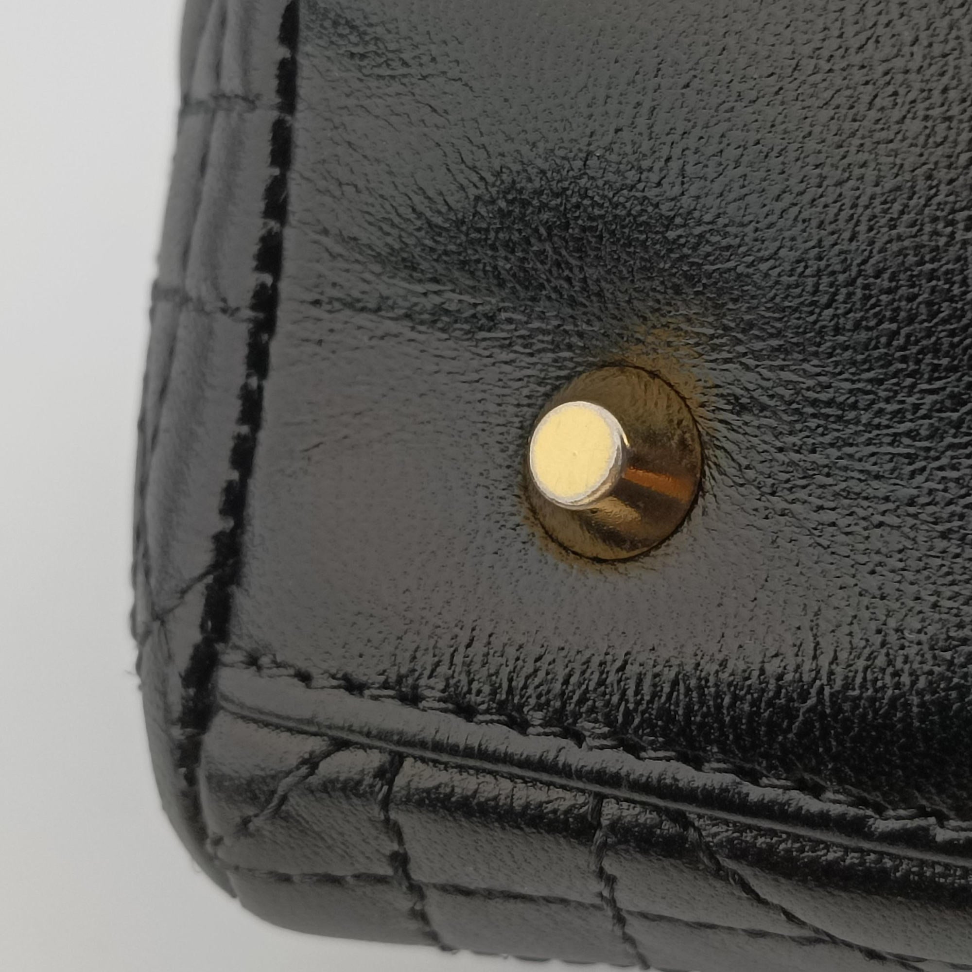 Pre-owned Christian Dior Lady Dior Black lambskin  handbag | stylenewstar