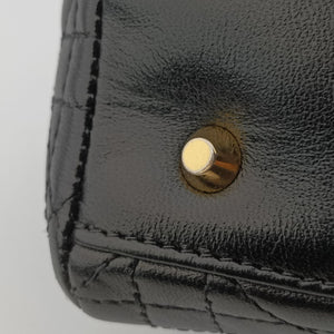 Pre-owned Christian Dior Lady Dior Black lambskin  handbag | stylenewstar