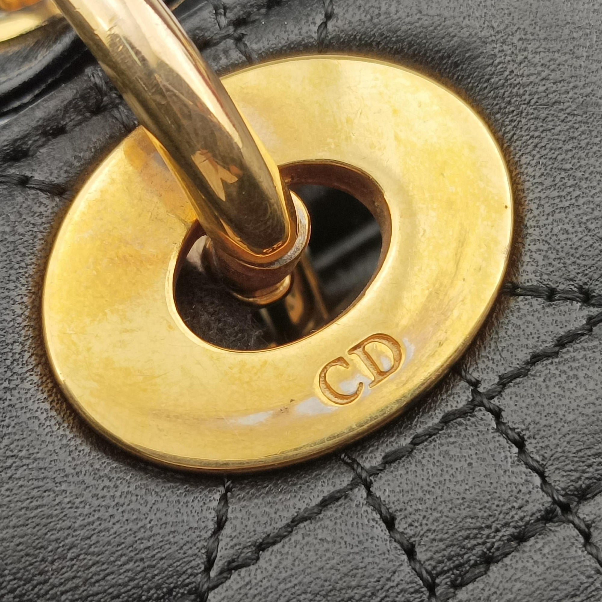 Pre-owned Christian Dior Lady Dior Black lambskin  handbag | stylenewstar