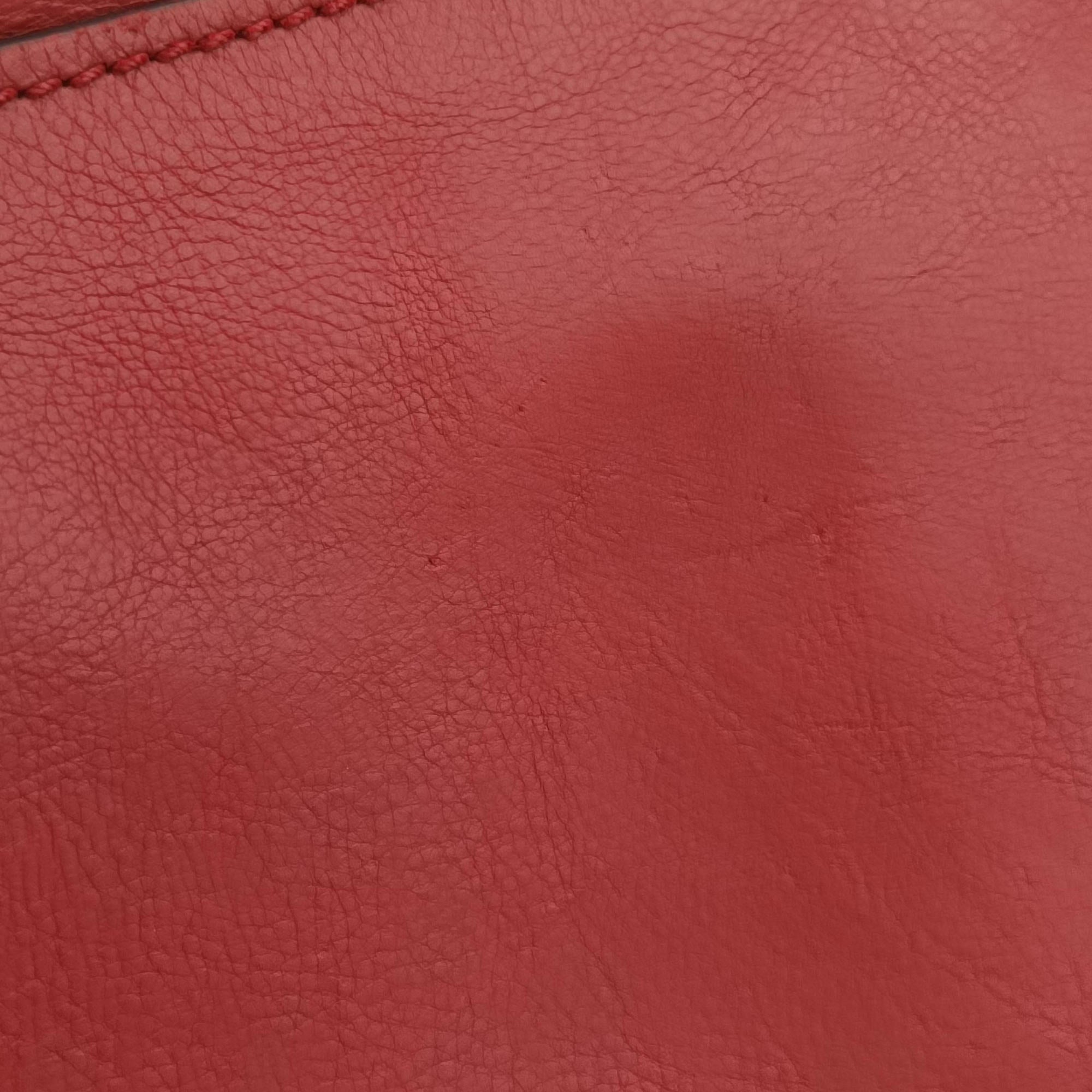 Pre-owned Prada Twin Pocket Winged Tote Red Leather BN2619 shoulderbag | stylenewstar