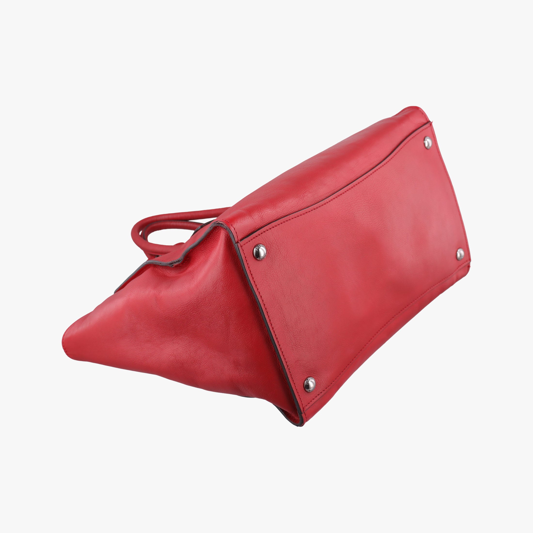 Pre-owned Prada Twin Pocket Winged Tote Red Leather BN2619 shoulderbag | stylenewstar