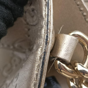 Pre-owned Gucci Emily Golden Leather 295402 shoulderbag | stylenewstar