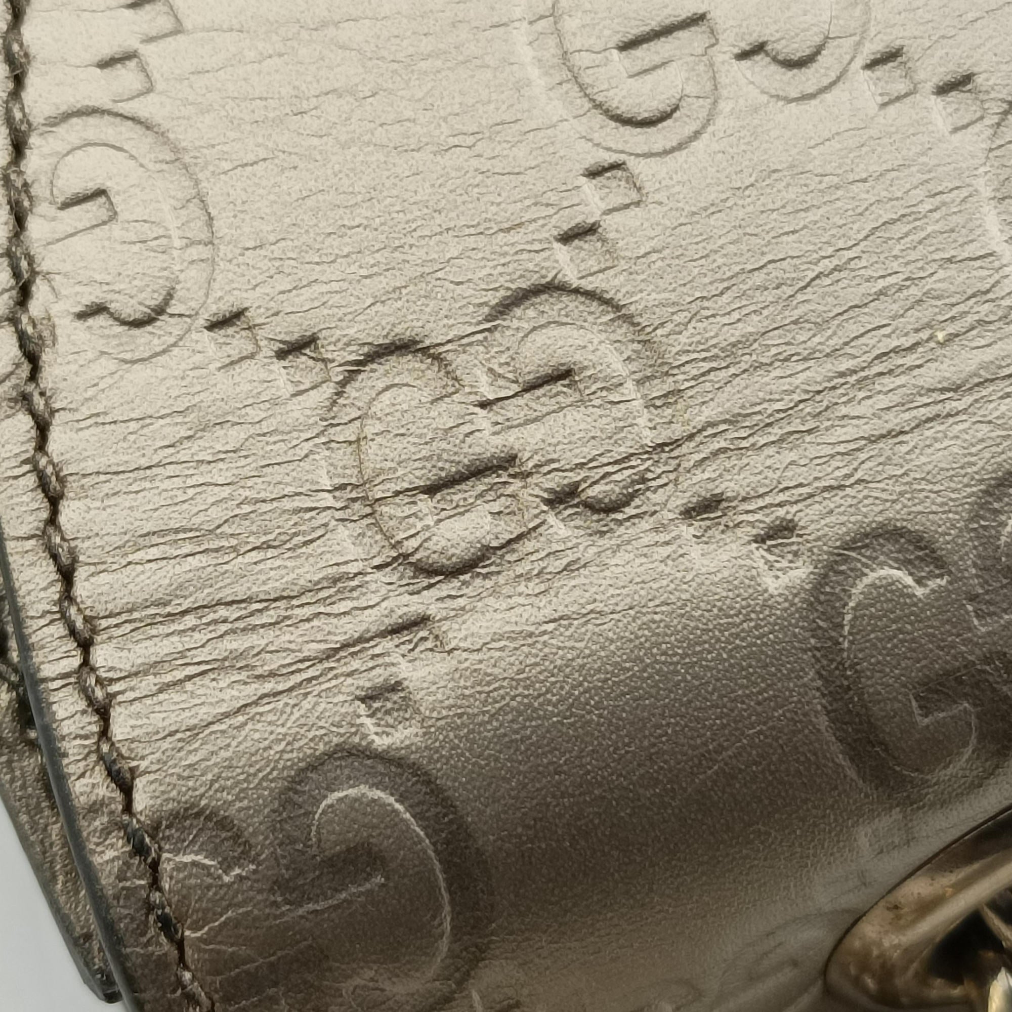 Pre-owned Gucci Emily Golden Leather 295402 shoulderbag | stylenewstar