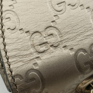 Pre-owned Gucci Emily Golden Leather 295402 shoulderbag | stylenewstar