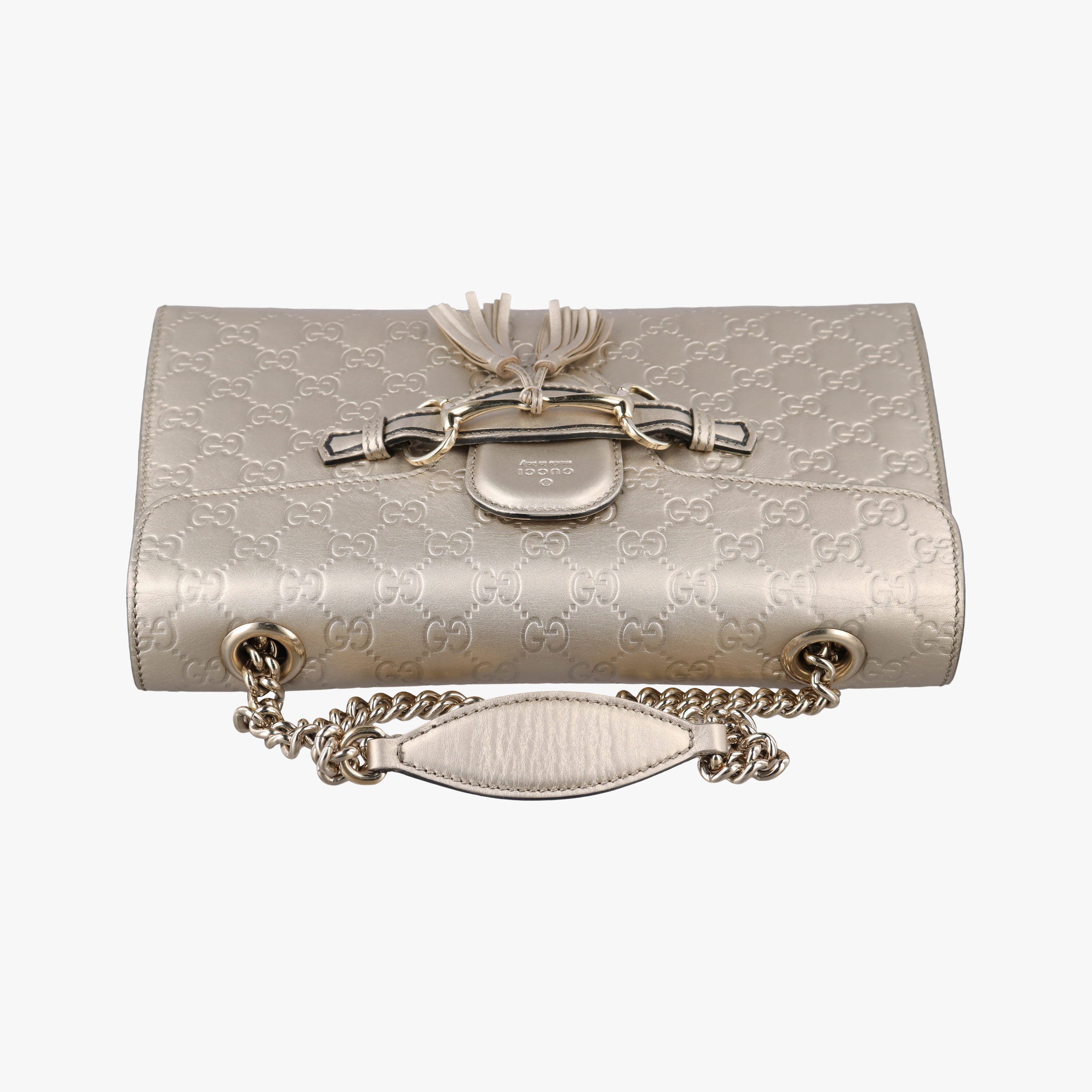 Pre-owned Gucci Emily Golden Leather 295402 shoulderbag | stylenewstar