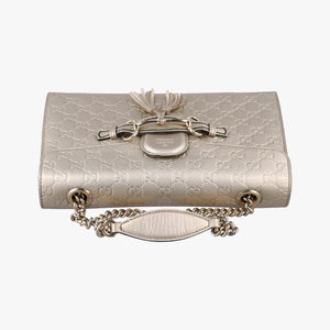 Pre-owned Gucci Emily Golden Leather 295402 shoulderbag | stylenewstar