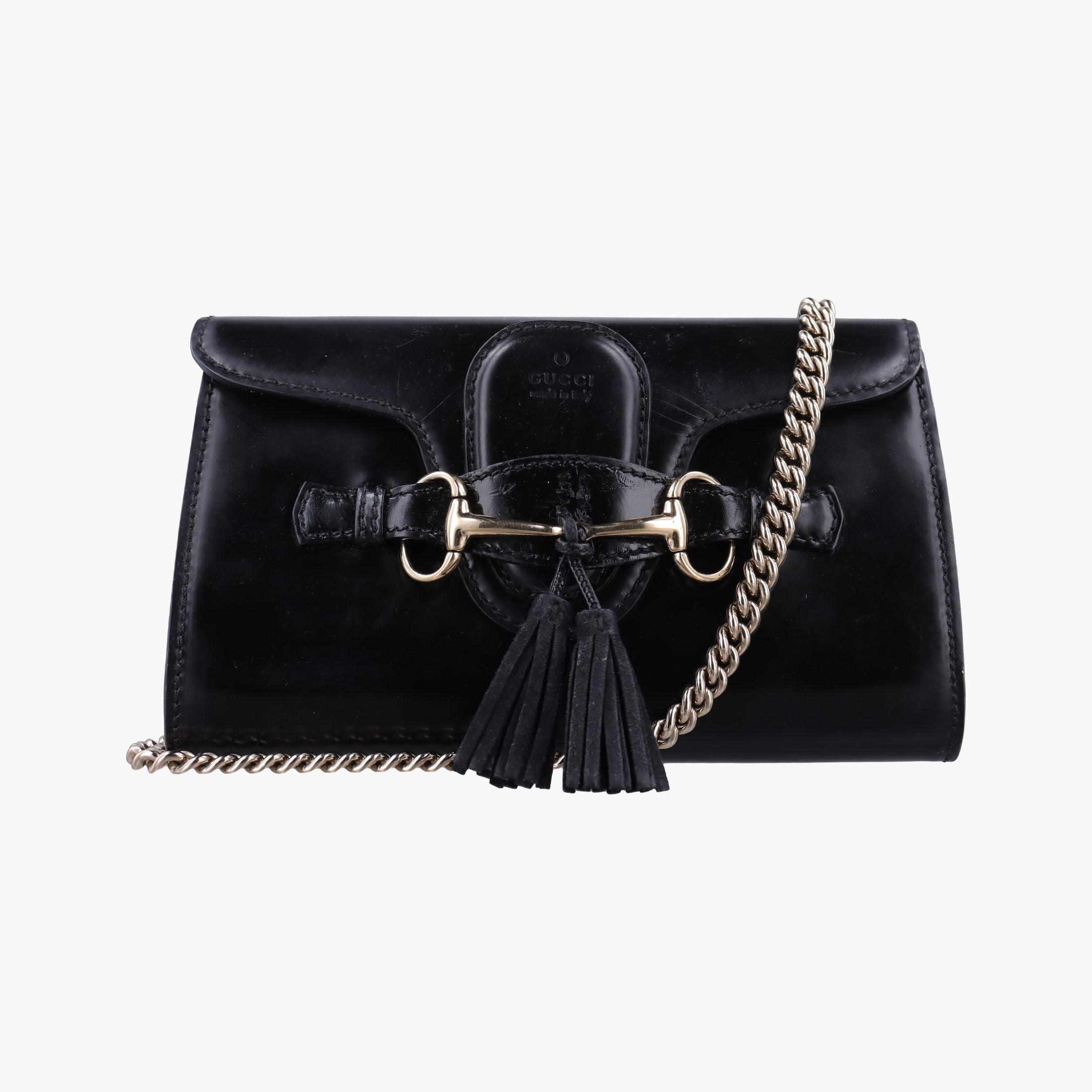Vintage Gucci Emily Black Patent 283063 shoulderbag | stylenewstar