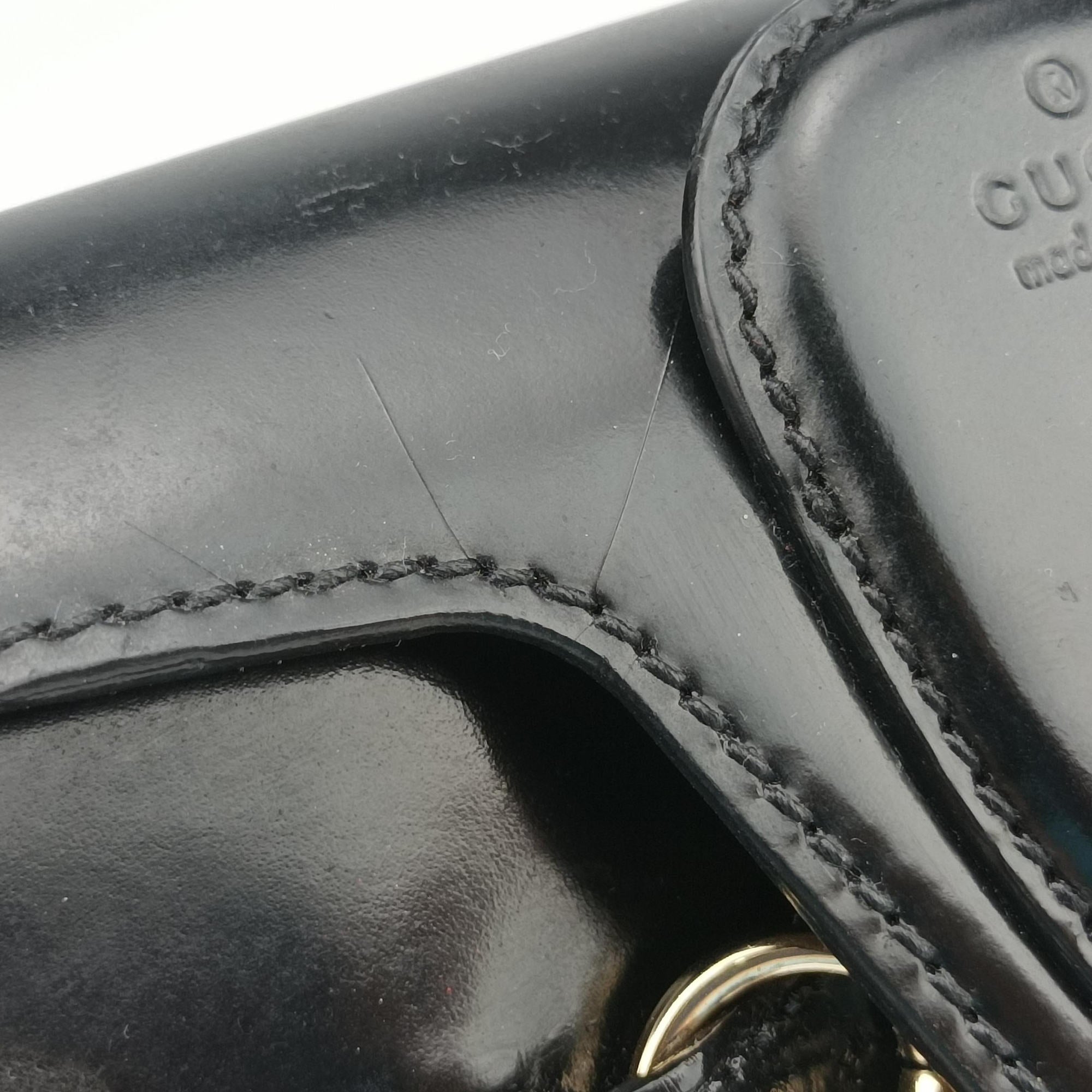 Vintage Gucci Emily Black Patent 283063 shoulderbag | stylenewstar