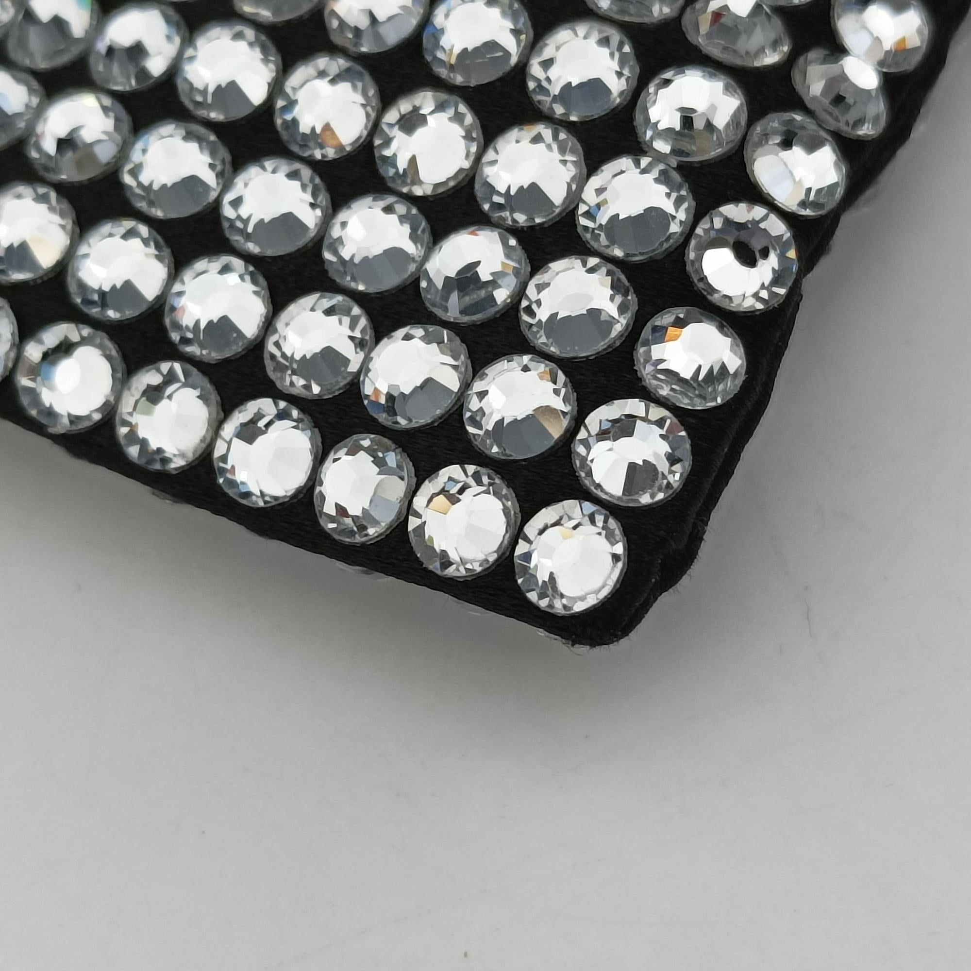 Pre-owned Prada Rosa Satin Crystal Mini Tote Black Rhinestone 1BA253 shoulderbag | stylenewstar