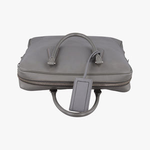 Pre-owned Prada Briefcase Grey SAFFIANO Leather VS305M handbag | stylenewstar