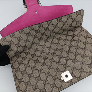 Pre-owned Gucci Dionysus Brown×pink PVC coated canvas × suede 400249 shoulderbag | stylenewstar