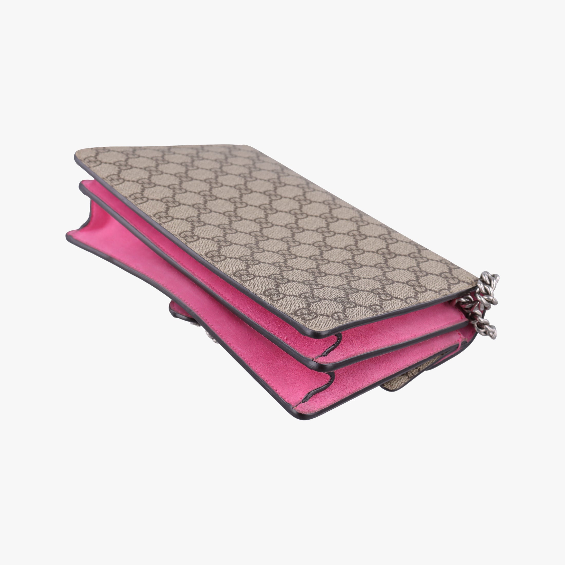 Pre-owned Gucci Dionysus Brown×pink PVC coated canvas × suede 400249 shoulderbag | stylenewstar