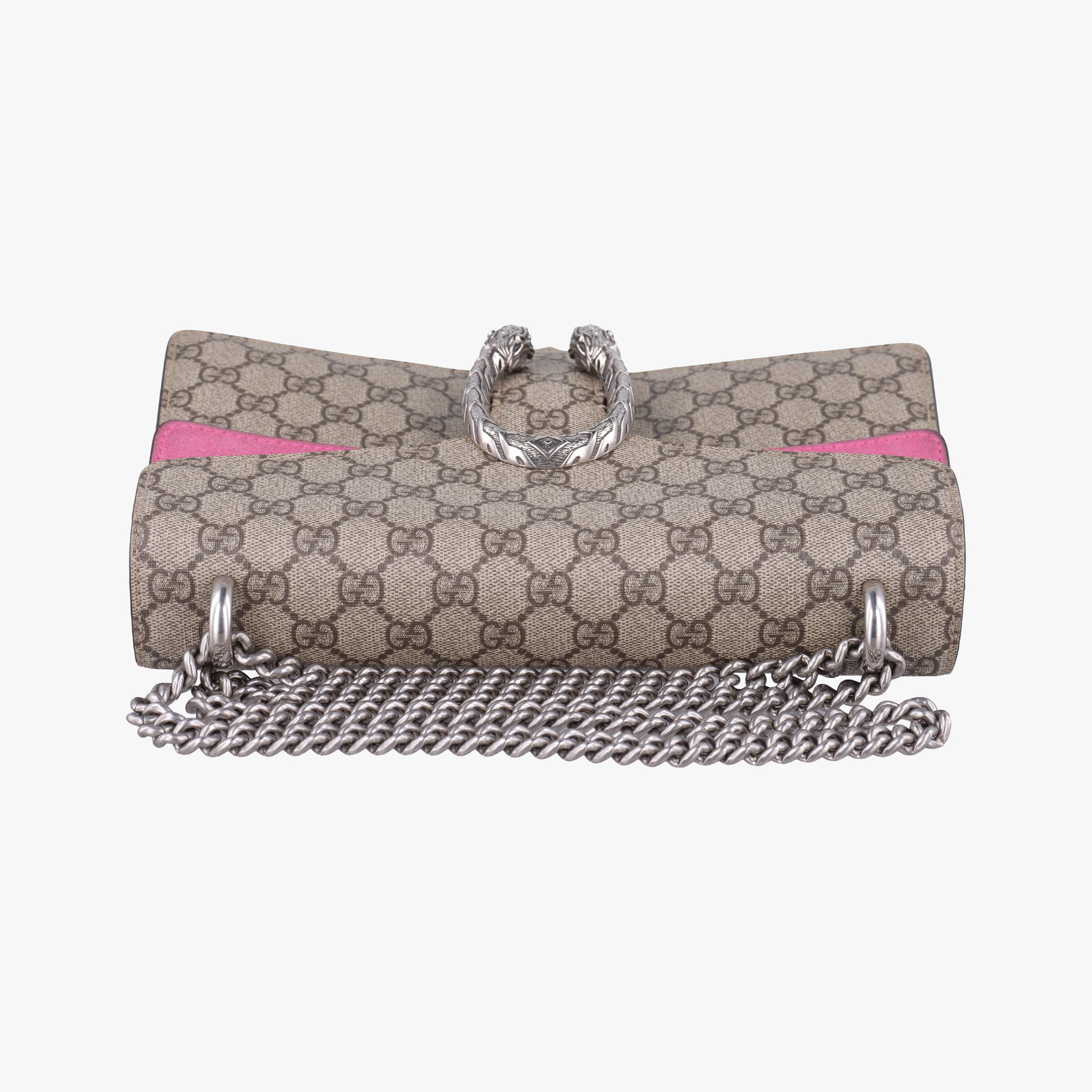 Pre-owned Gucci Dionysus Brown×pink PVC coated canvas × suede 400249 shoulderbag | stylenewstar
