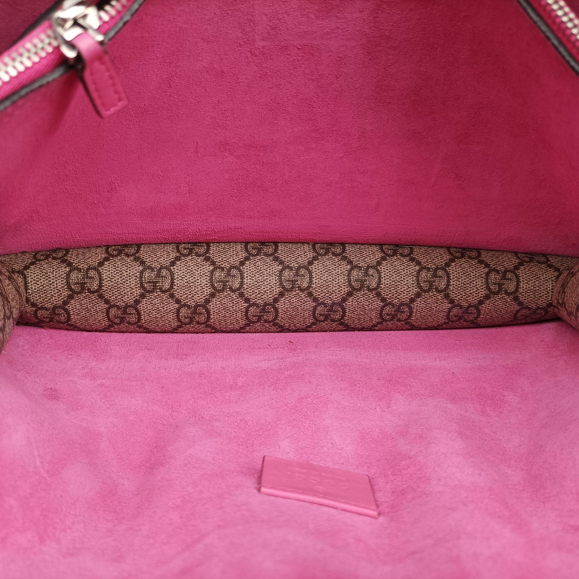 Pre-owned Gucci Dionysus Brown×pink PVC coated canvas × suede 400249 shoulderbag | stylenewstar