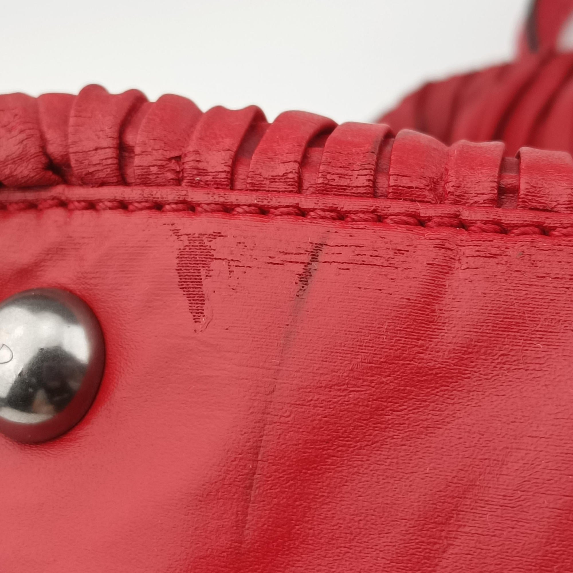 Secondhand Valentino Petale Rose Dome Red Leather  shoulderbag | stylenewstar