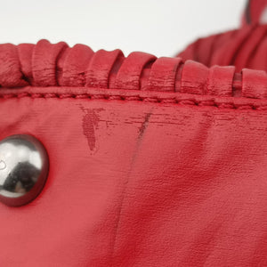 Secondhand Valentino Petale Rose Dome Red Leather  shoulderbag | stylenewstar