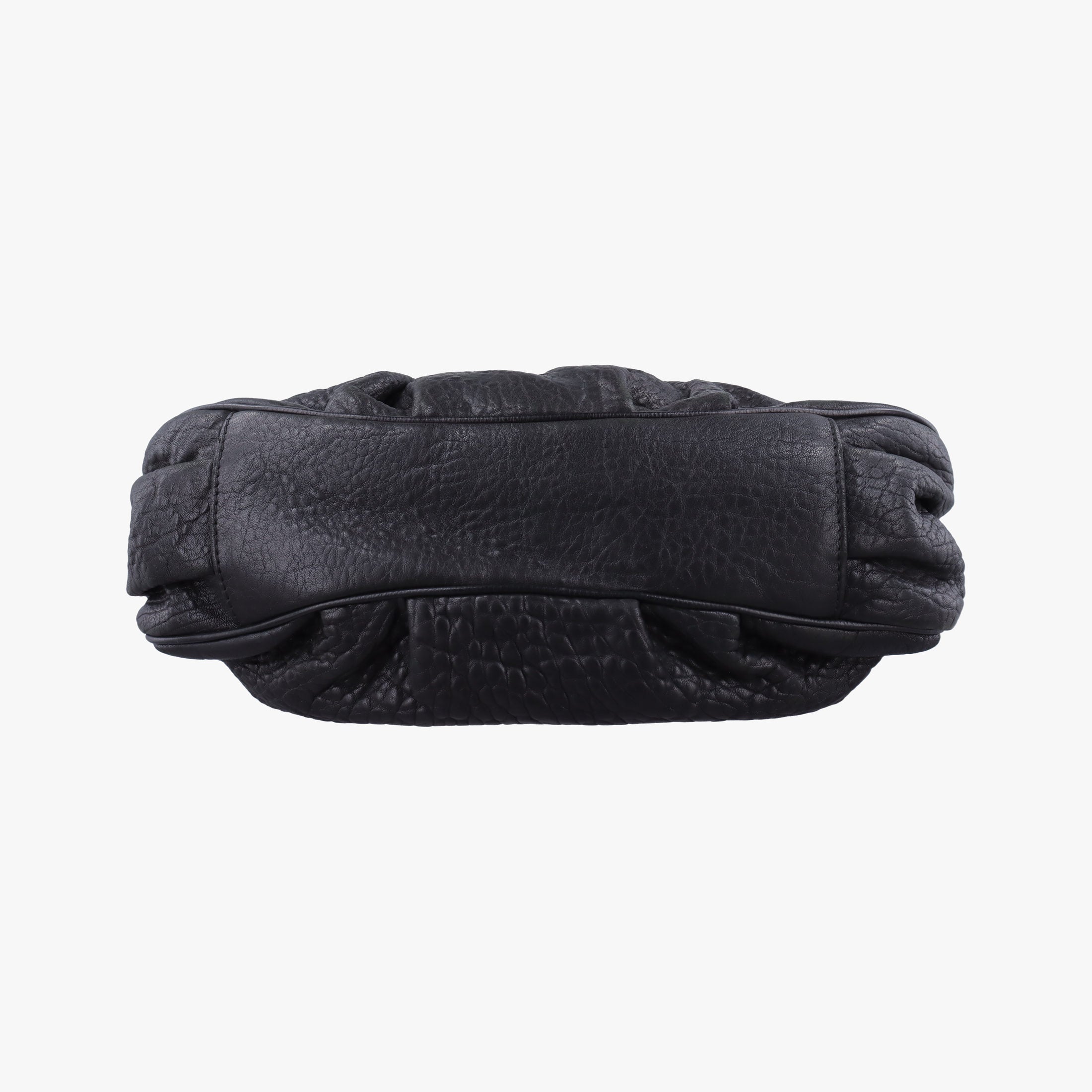 Pre-owned Fendi Mia Black Leather 8BR615 shoulderbag | stylenewstar