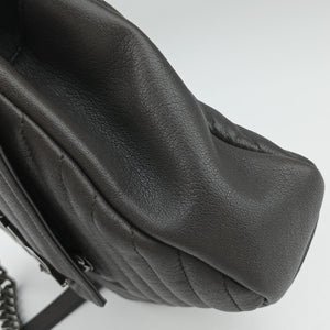 Pre-owned Yves Saint Laurent COLLEGE Grey Leather 487213 shoulderbag | stylenewstar