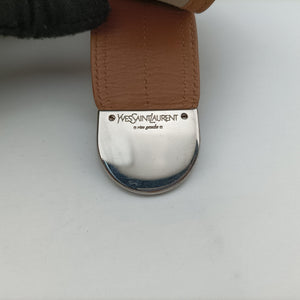 Pre-owned Yves Saint Laurent Rive Gauche Beige Leather×Suede 120436 shoulderbag | stylenewstar