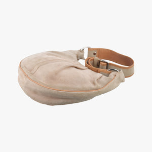 Pre-owned Yves Saint Laurent Rive Gauche Beige Leather×Suede 120436 shoulderbag | stylenewstar