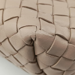 Pre-owned Bottega Veneta Intrecciato Olimpia Beige lambskin  shoulderbag | stylenewstar