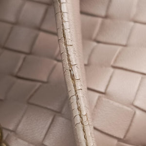 Pre-owned Bottega Veneta Intrecciato Olimpia Beige lambskin  shoulderbag | stylenewstar